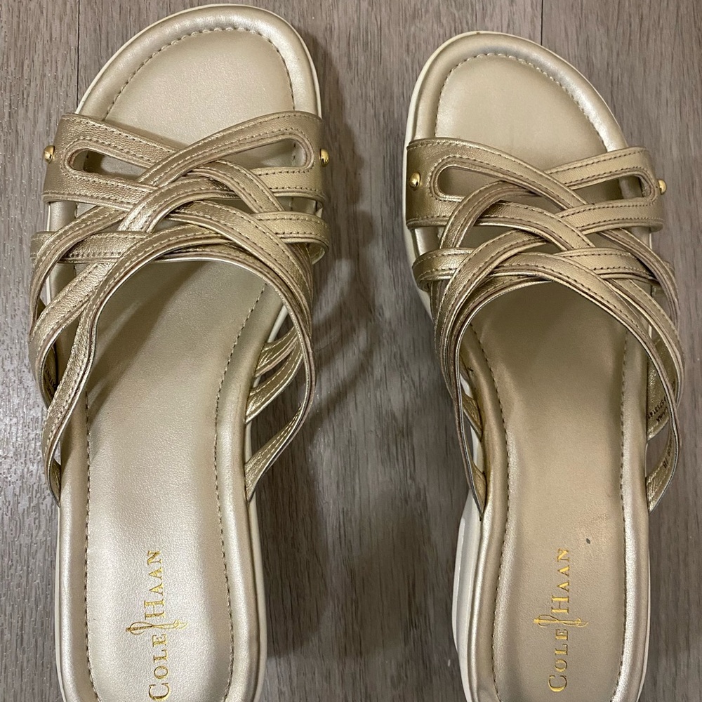 Cole Haan Women's Metallic Gold Sandals